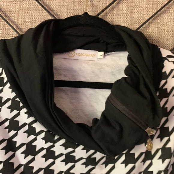 Tracy Negoshian Womens L Hounstooth Sheath Dress Size‎ Large - Picture 12 of 12